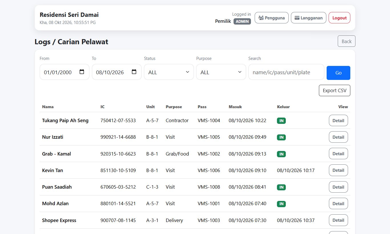 SmartVMS - Visitor log & search